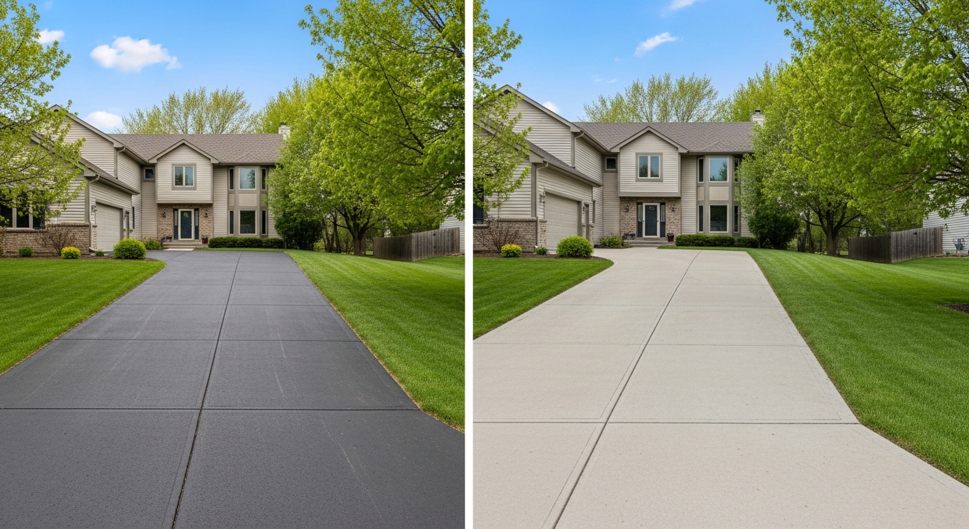 Asphalt vs. Concrete Driveways: Which Is Right for Your Minnesota Home? - asphalt and concrete tips from John & Jerry Maple Grove MN